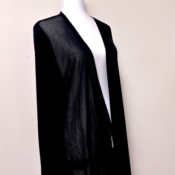 NEW Magaschoni Rayon Lightweight Thin Knit Cascading Panels w Open Front Wrap 1X - Picture 5 of 15